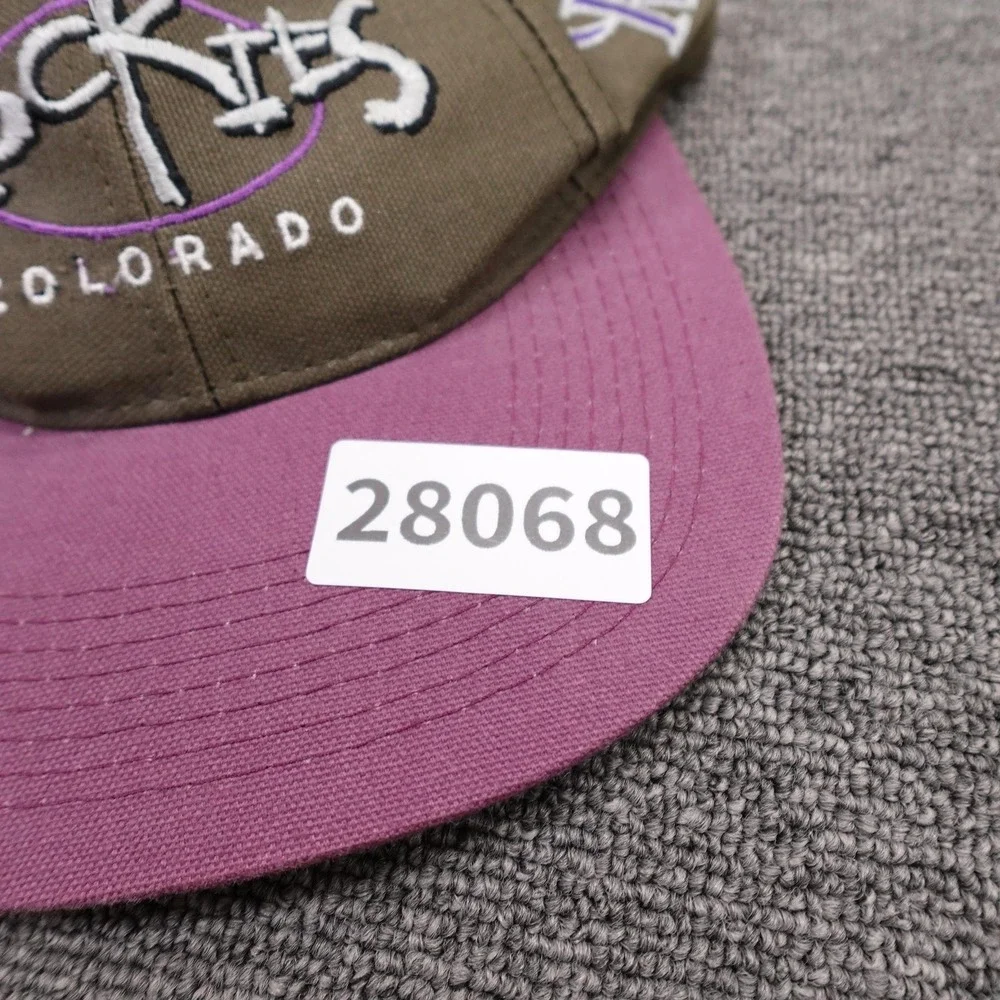 Vintage Colorado Rockies Hat Cap Snap Back One Size Purple MLB Baseball Logo 7